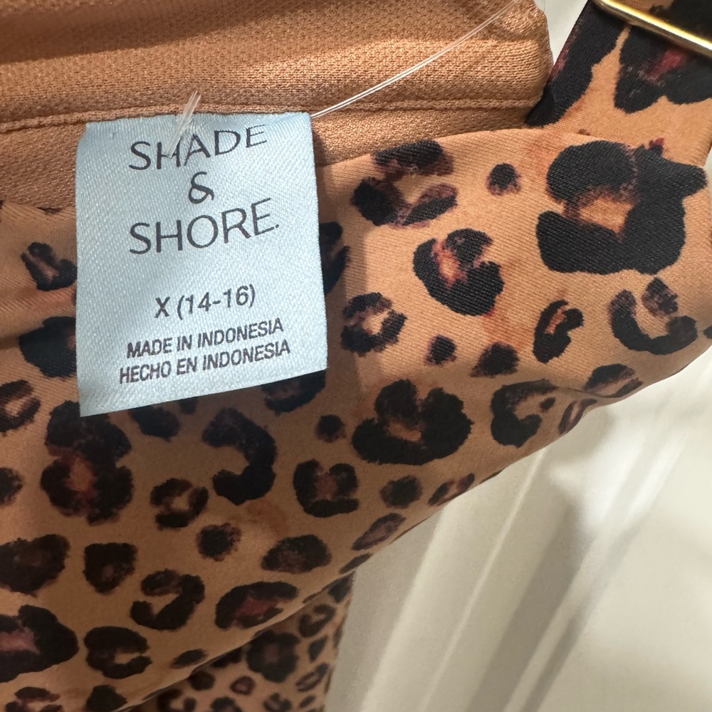 Shade & Shore Brown Leopard Print Tank Top - Picture 4 of 5